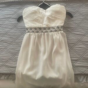 Off white short length cocktail dress